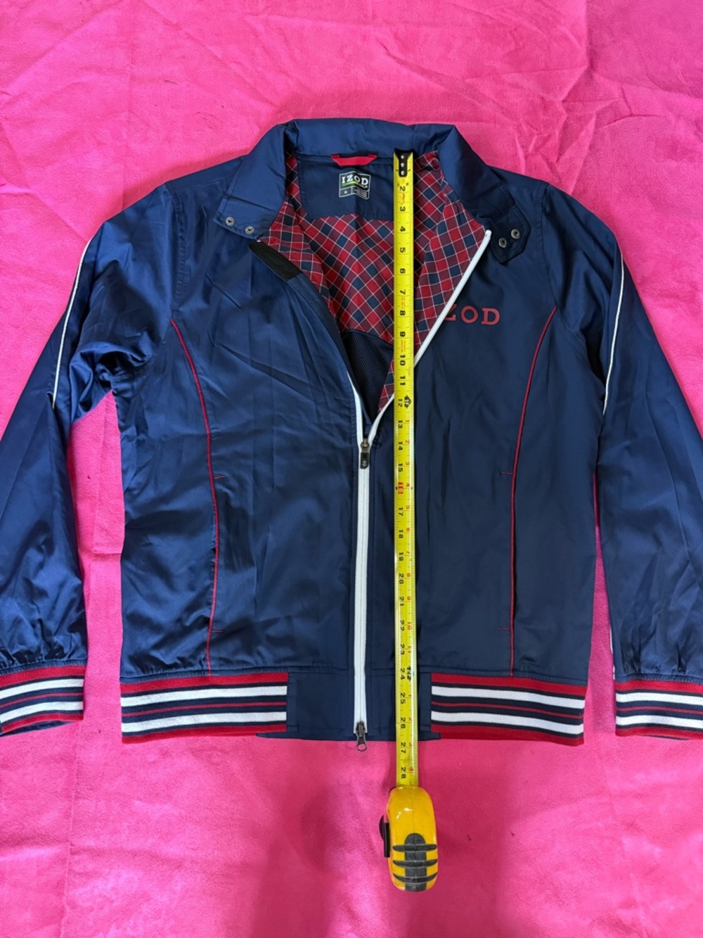 Izod Men's Lightweight Golf Jacket with Contrast Trim
